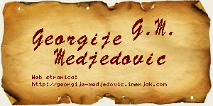 Georgije Međedović vizit kartica
